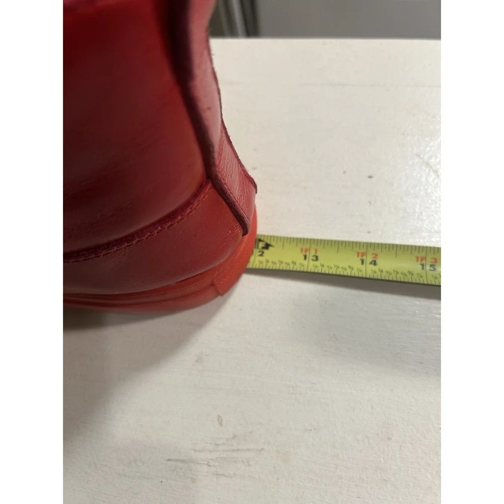 Balenciaga Arena High Top Red Leather Sneakers Mens Sz 12 Luxury Streetwear